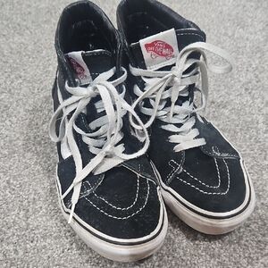 Mens Vans Black and White High-Top Sneakers size 5.5 mens 7 womens